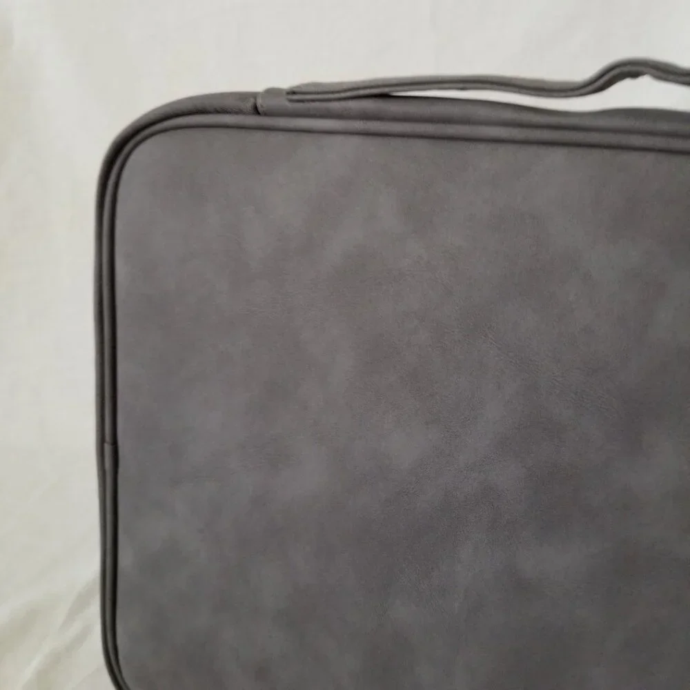 NEW! Faux Leather Laptop Computer Carrying Case w/Plush Pocket & Velcro Strap